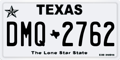 TX license plate DMQ2762