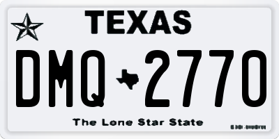 TX license plate DMQ2770