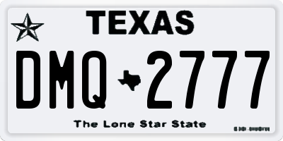 TX license plate DMQ2777