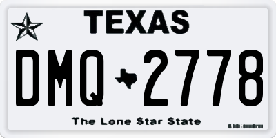 TX license plate DMQ2778