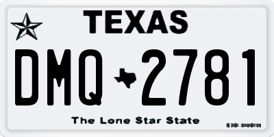 TX license plate DMQ2781