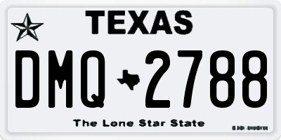TX license plate DMQ2788