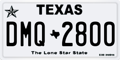 TX license plate DMQ2800