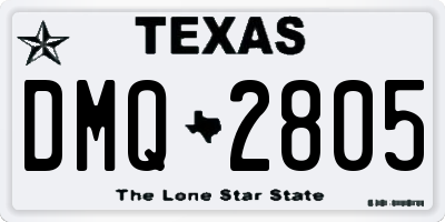 TX license plate DMQ2805