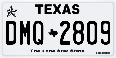TX license plate DMQ2809