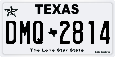 TX license plate DMQ2814