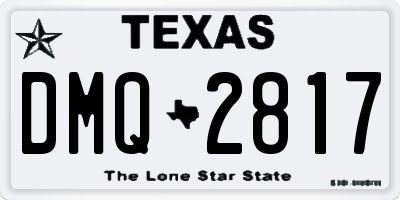 TX license plate DMQ2817