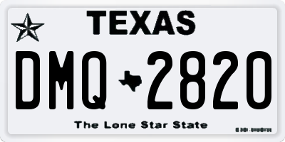 TX license plate DMQ2820
