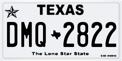 TX license plate DMQ2822