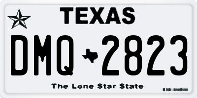 TX license plate DMQ2823