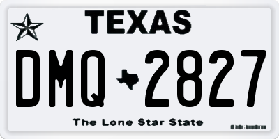 TX license plate DMQ2827