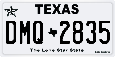 TX license plate DMQ2835