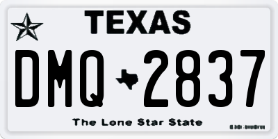 TX license plate DMQ2837
