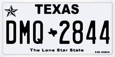 TX license plate DMQ2844