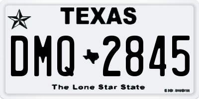 TX license plate DMQ2845
