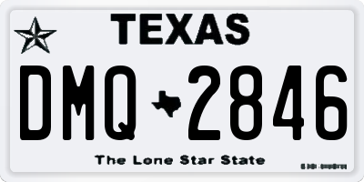 TX license plate DMQ2846