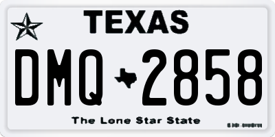 TX license plate DMQ2858