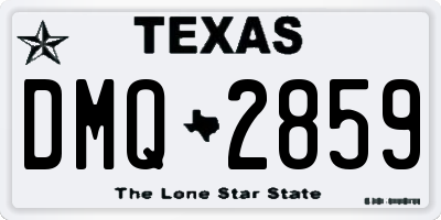 TX license plate DMQ2859