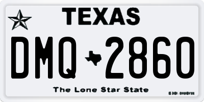TX license plate DMQ2860
