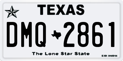 TX license plate DMQ2861