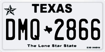 TX license plate DMQ2866