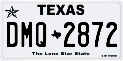 TX license plate DMQ2872