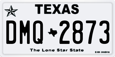 TX license plate DMQ2873