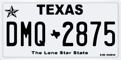 TX license plate DMQ2875