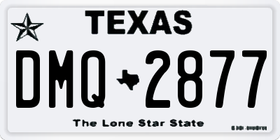 TX license plate DMQ2877