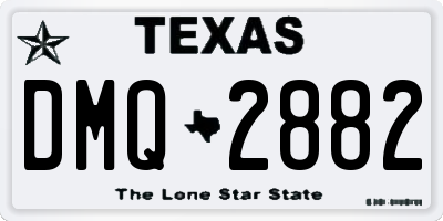 TX license plate DMQ2882