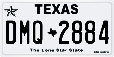 TX license plate DMQ2884