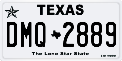 TX license plate DMQ2889