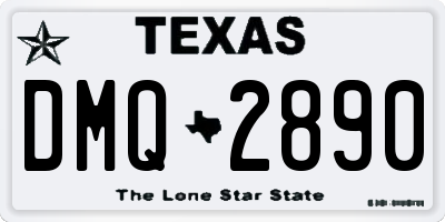 TX license plate DMQ2890