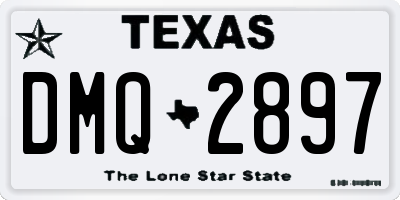 TX license plate DMQ2897
