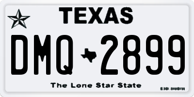 TX license plate DMQ2899