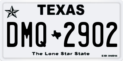 TX license plate DMQ2902