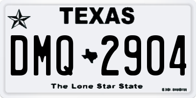TX license plate DMQ2904