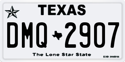 TX license plate DMQ2907