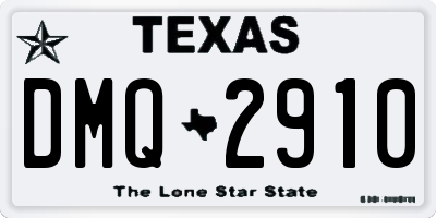 TX license plate DMQ2910