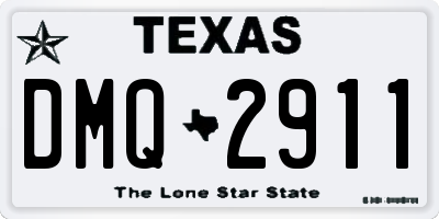 TX license plate DMQ2911
