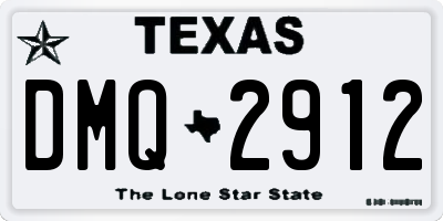TX license plate DMQ2912