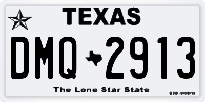 TX license plate DMQ2913