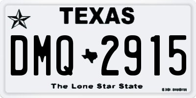 TX license plate DMQ2915
