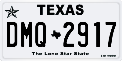 TX license plate DMQ2917