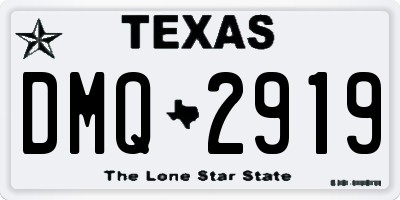 TX license plate DMQ2919