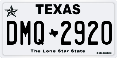 TX license plate DMQ2920