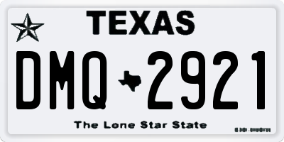 TX license plate DMQ2921