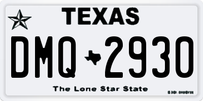 TX license plate DMQ2930