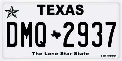 TX license plate DMQ2937