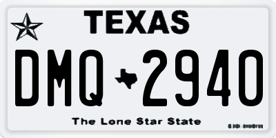 TX license plate DMQ2940